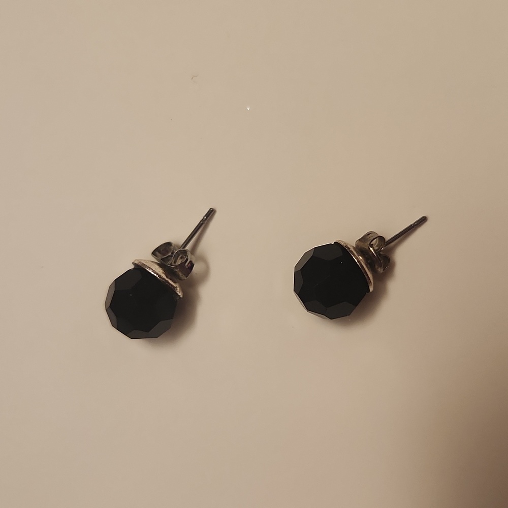 Black Stud Earings